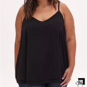 NWOT Torrid Sophie Black Chiffon Cami